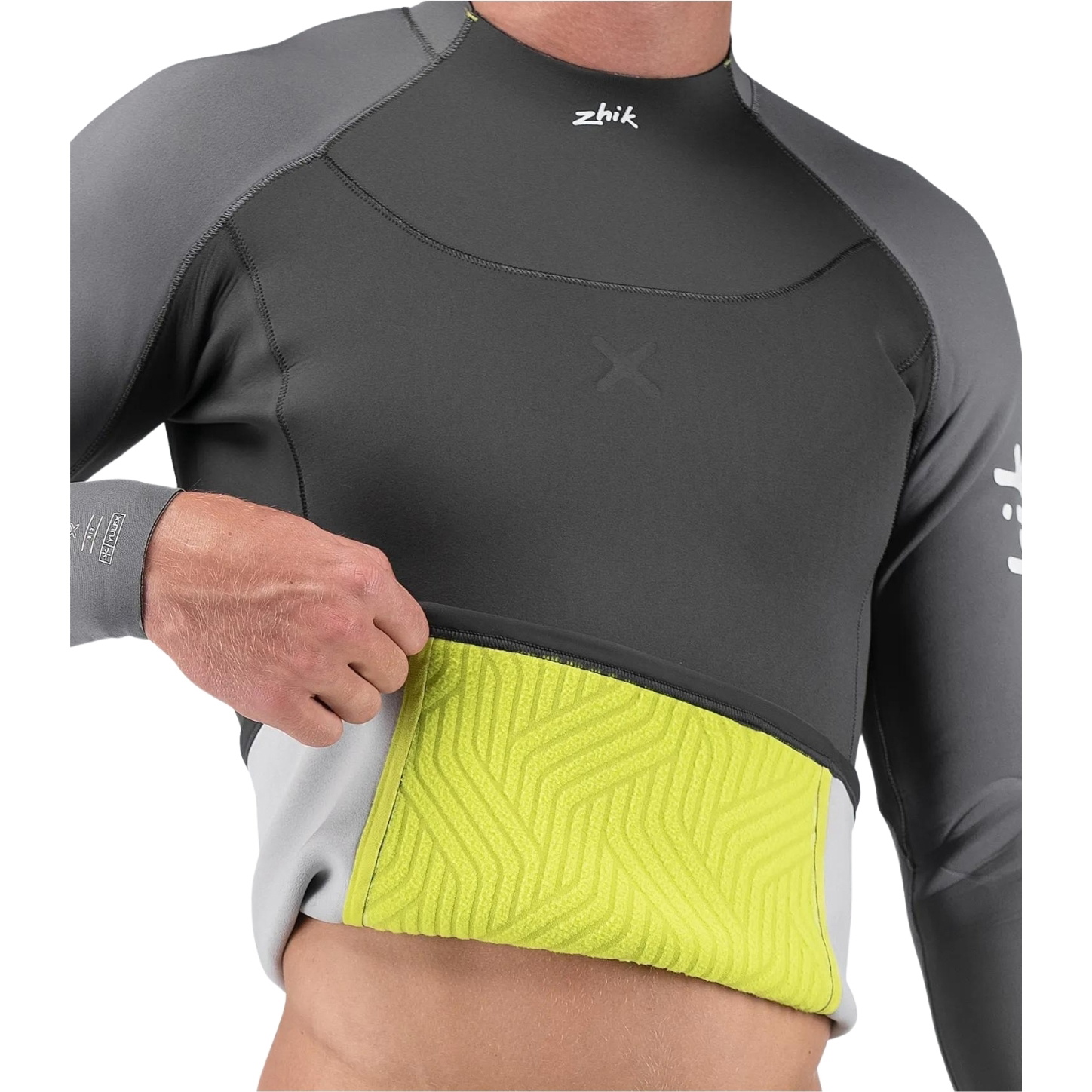 2026 Zhik Mens Superwarm X Neopren Våddragt Top DTP-1180-GRY - Grey